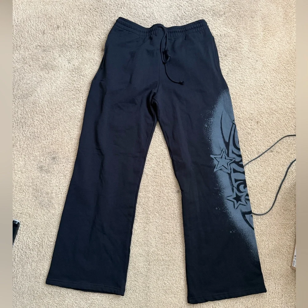 NWOT YoungLA Flashback wide leg sweat pants Large - Picture 2 of 5